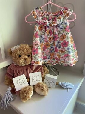 Children | H/G | Happily Grey Floral Dress /Top | Gently Worn